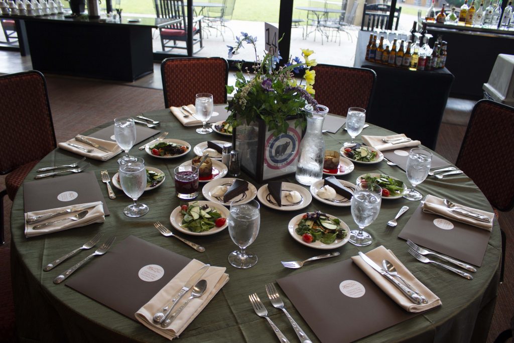 dining table from a program from the 2019 Collecting Yellowstone conference